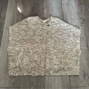 J.Jill Pure Jill Oversized Wool Dolman Sleeve Ruana Sweater Size Small